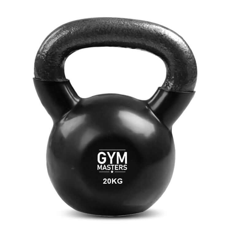 20kg vinyl kettlebell with ergonomic grip for effective strength training at home or gym.