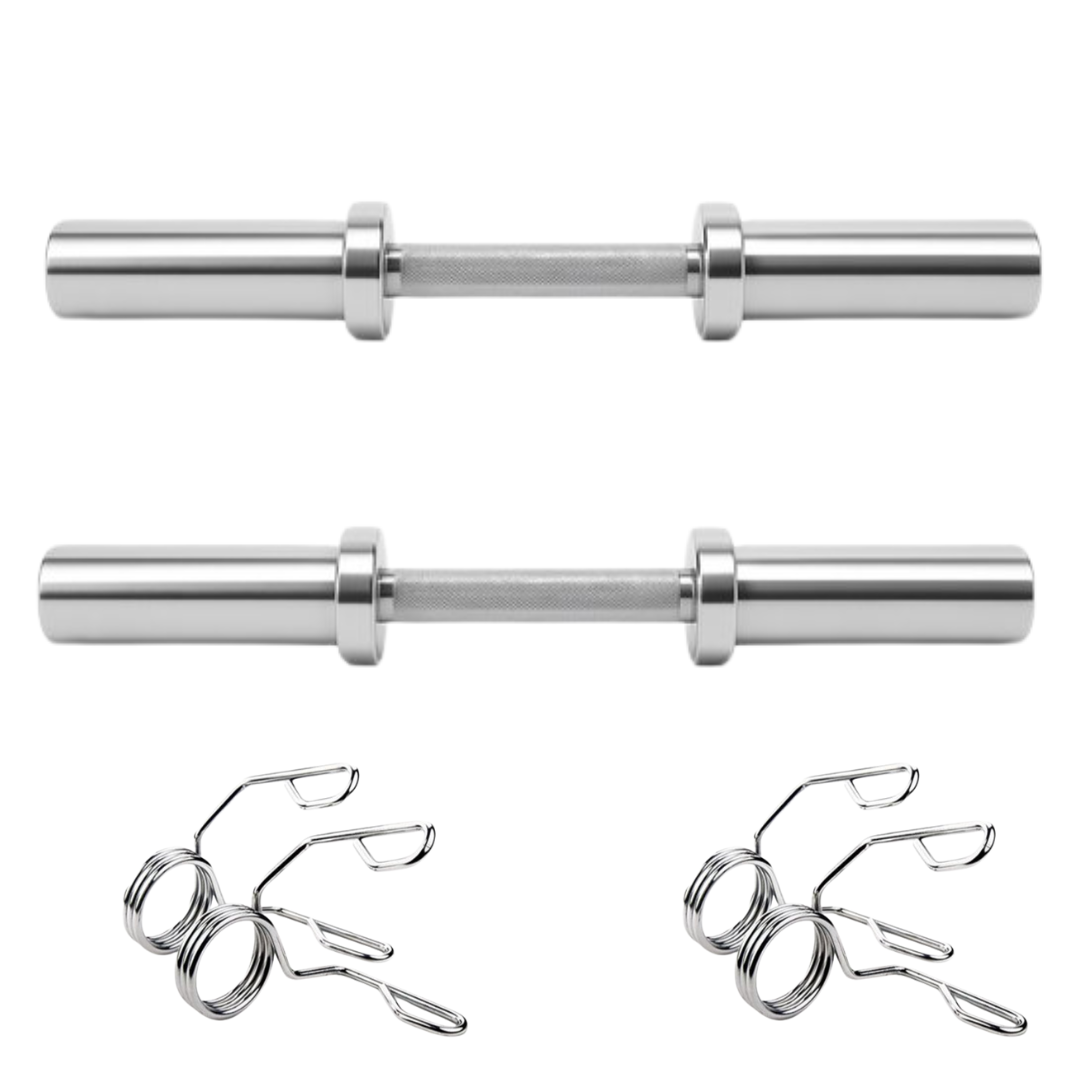 Olympische Dumbbell Set (2 stangen + 4 sluiters) – 50 mm