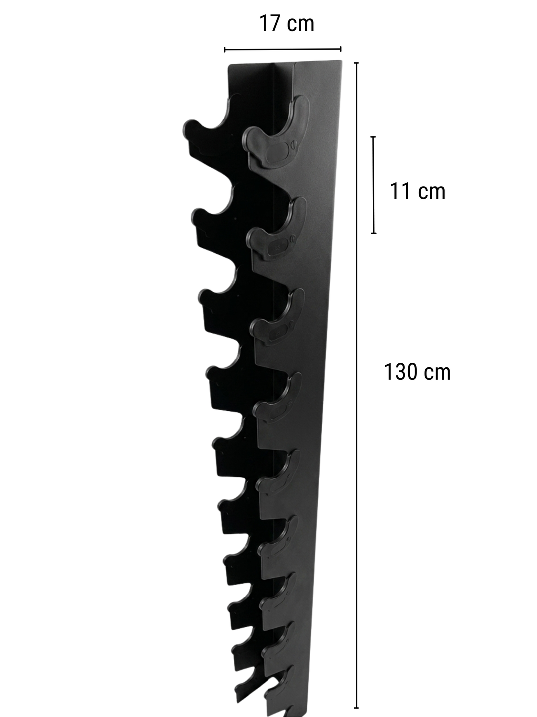 Dumbbellrek muurbevestiging (voor 10 stuks – max. 10kg dumbbell)