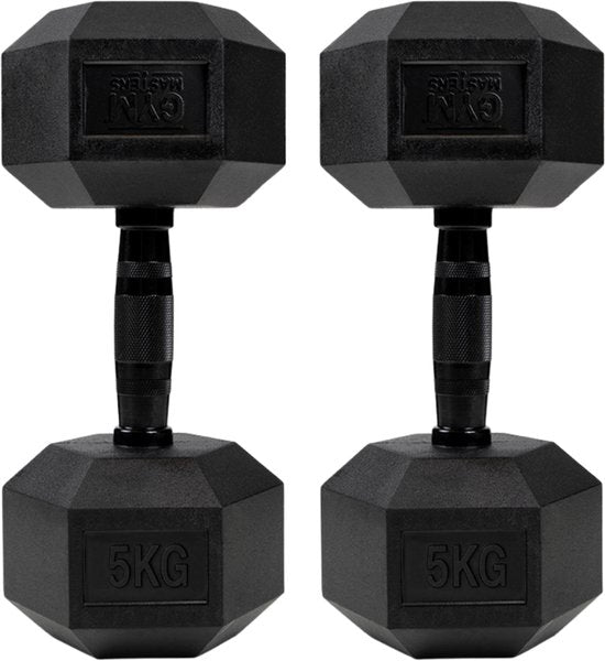 Paire D'haltères De Gymnastique 5 Kg, Forme Hexagonale Antidérapante, Revêtement Néoprène – Idéal Pour Tonification Et Entraînement Faible Intensité