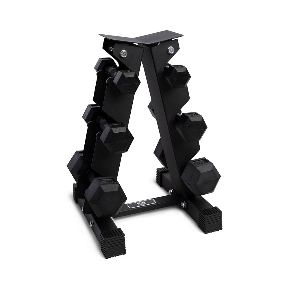 Set avantage Hexa Haltères 1-3-5 kg + Support haltères – 6 haltères