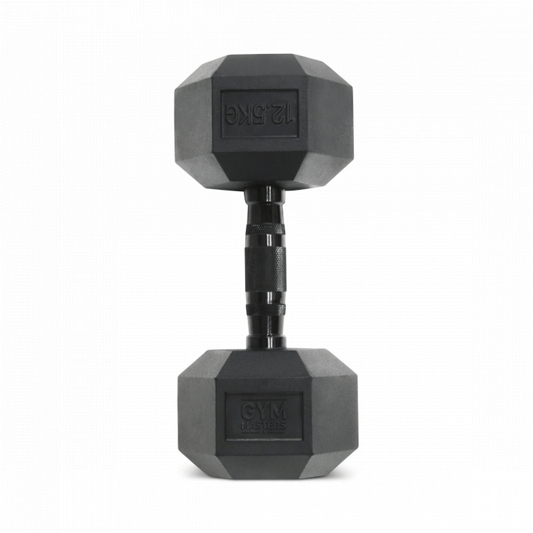 Hexagon Dumbbell / hex dumbbells 12,5 kg Zwart (1 stuk)