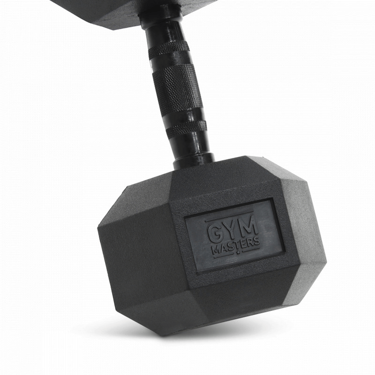 Hexagon Dumbbell / hexa dumbbells 22,5 kg Zwart (1 stuk)