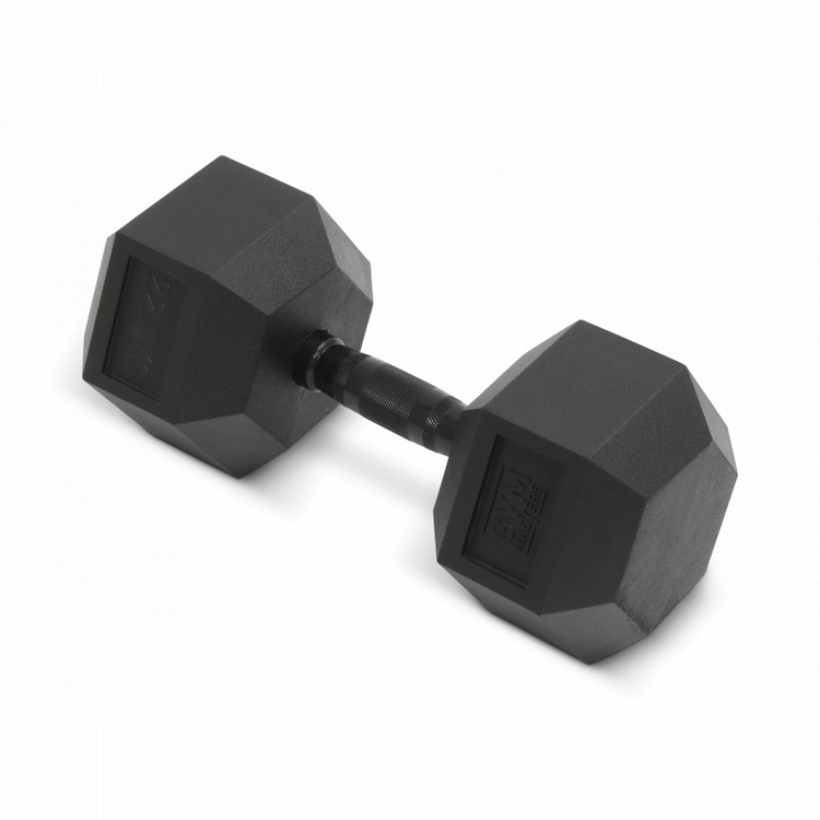 Hexagon Dumbbell / hexa dumbbells 22,5 kg Zwart (1 stuk)