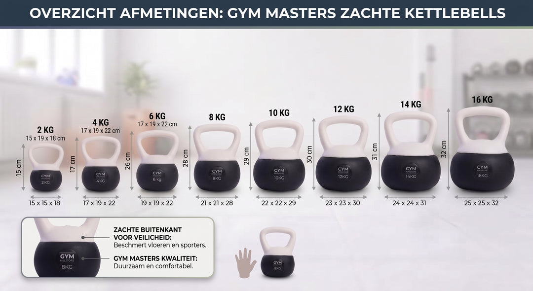Zachte kettlebell 8 KG