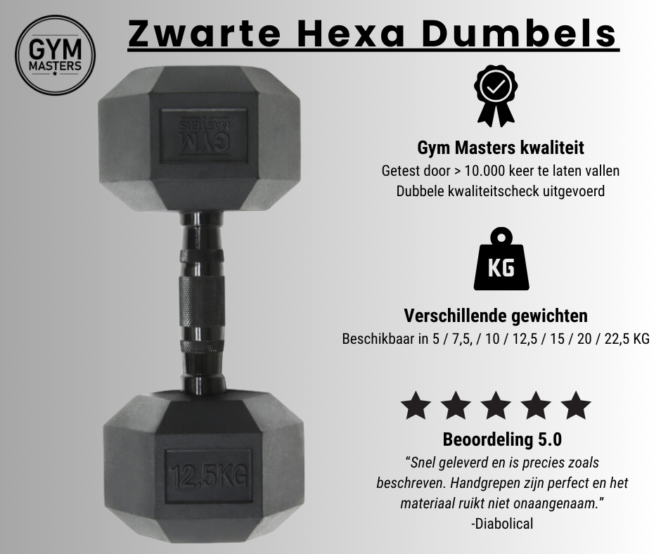 Hexa dumbbells 5 kg (2 stuks)