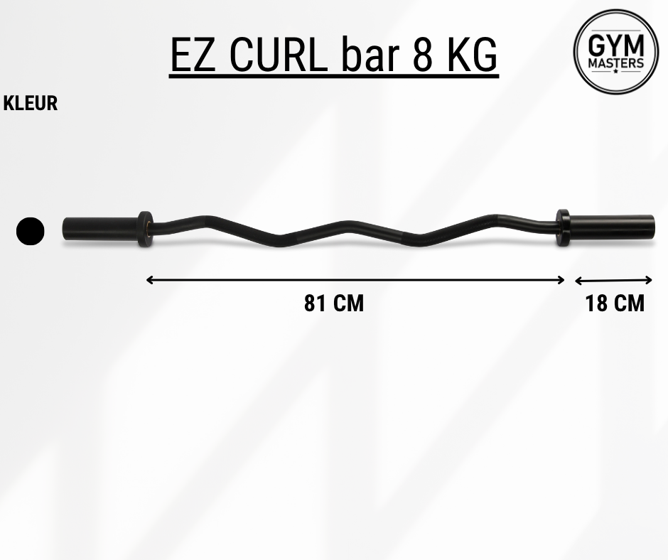 Barre curl noire / barre EZ (50MM - 120cm)