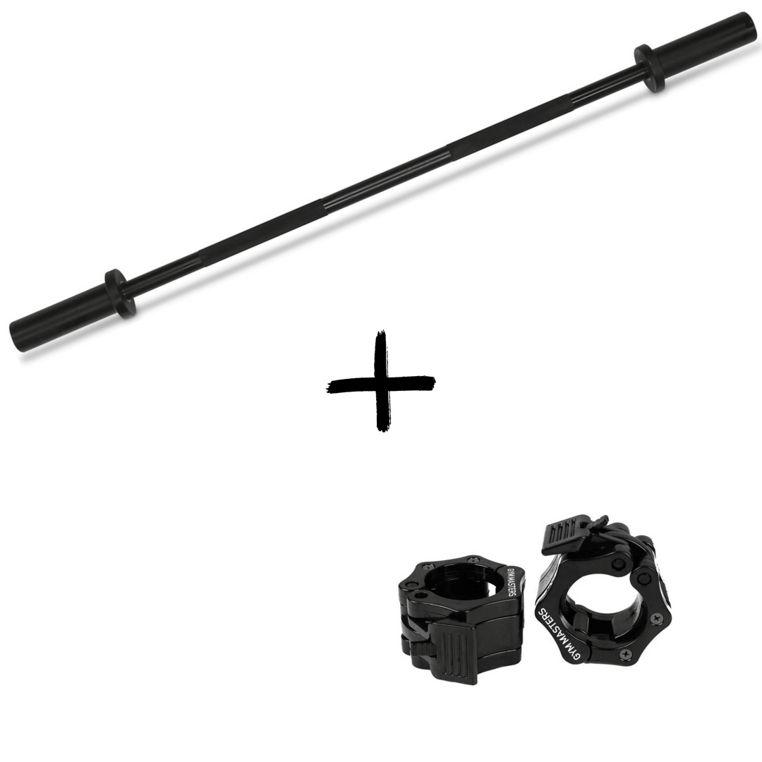 Gym Masters Halterstang Set – 150 cm Barbell + Lockjaw Sluiters (50 mm)