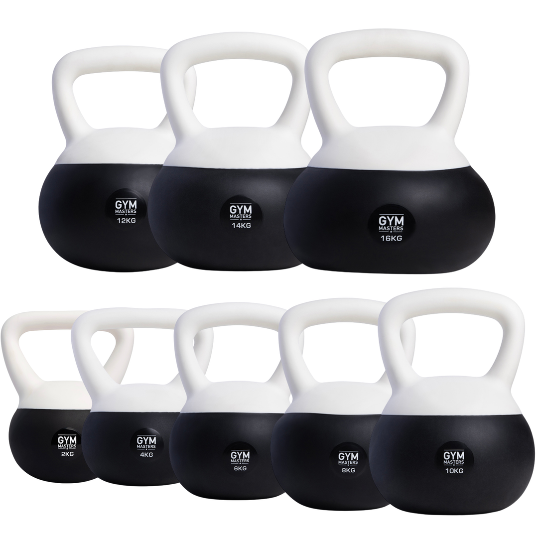 Zachte kettlebell set 8 stuks (2kg t/m 16 kg)