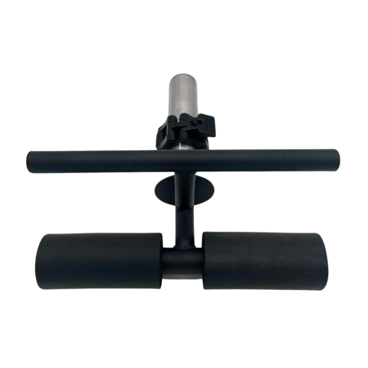 Gym Masters Tib Bar for knee pain relief and muscle conditioning, featuring rubber grips and lock jaw design.