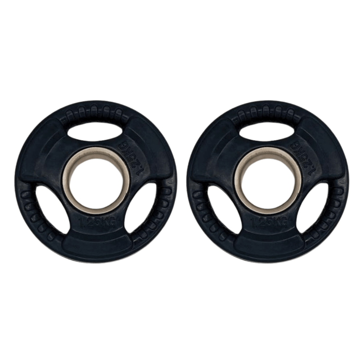 Gym Masters Barbell + Bumper Plates Set – 120 cm bar + 1,25 / 2,5 / 5 / 10 kg (per paar) rubberen bumper plates.