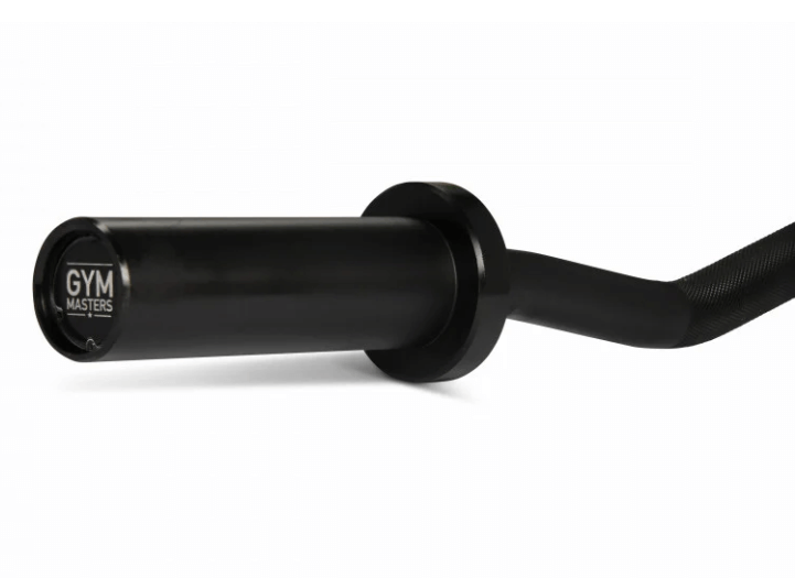 Gym Masters EZ curlbar handle detail, featuring a secure grip and durable design for effective arm training.