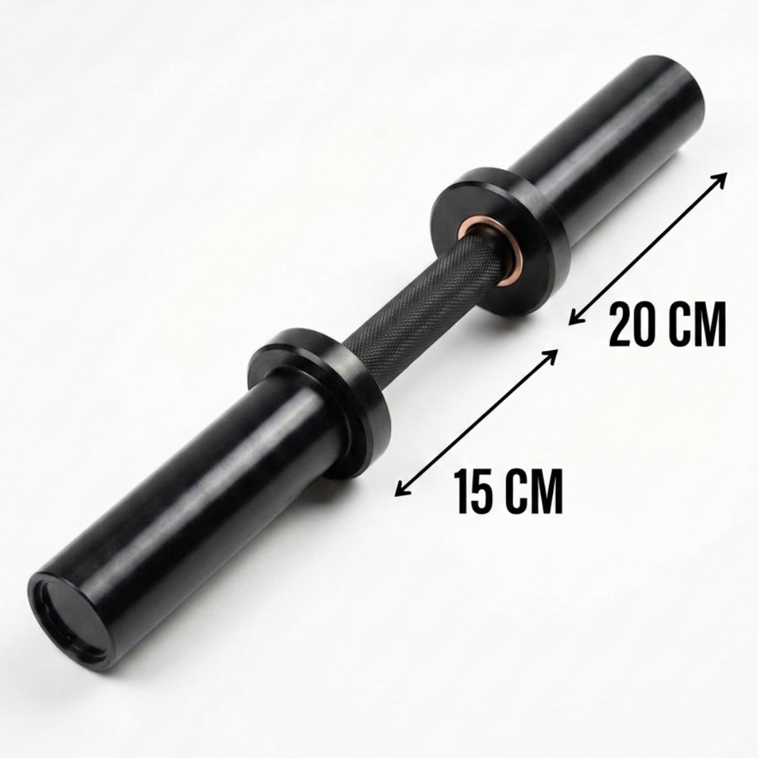 Olympische Dumbbell stang (50 mm) (1 stuk) - Inclusief clips