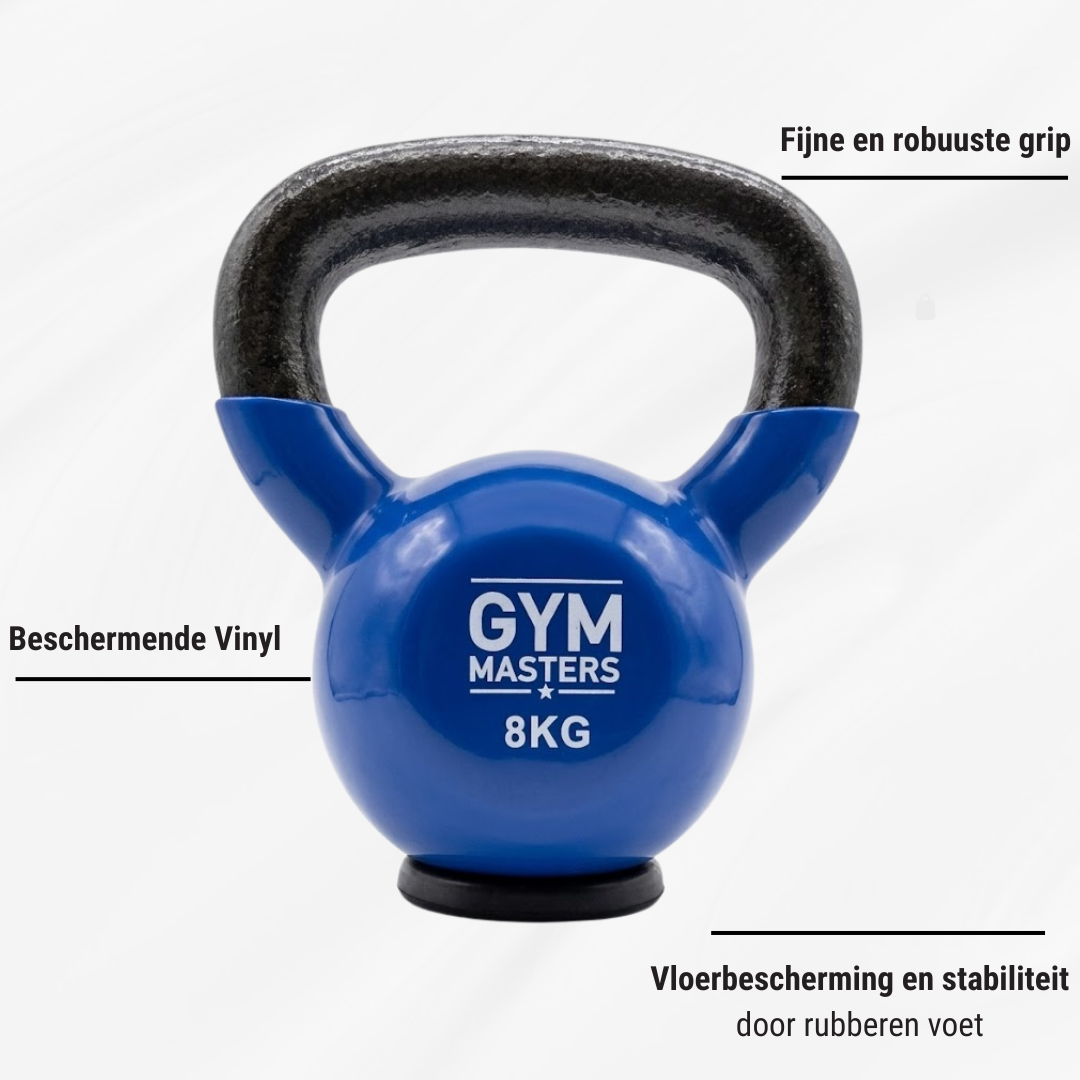 Gym Masters Kettlebell Set 4–6–8 KG – Vinyl