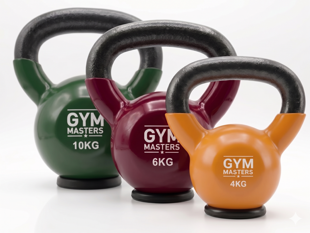 Gym Masters Kettlebell Set 4–6–10 KG - Vinyl