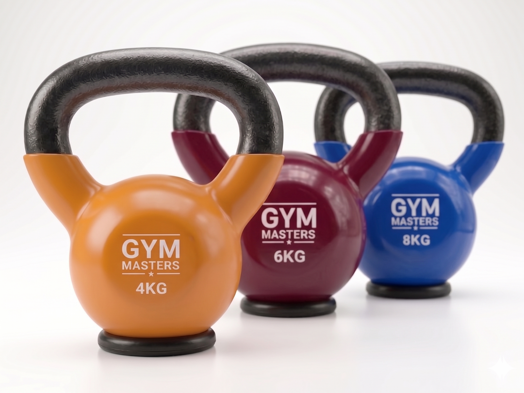 Gym Masters Kettlebell Set 4–6–8 KG – Vinyl